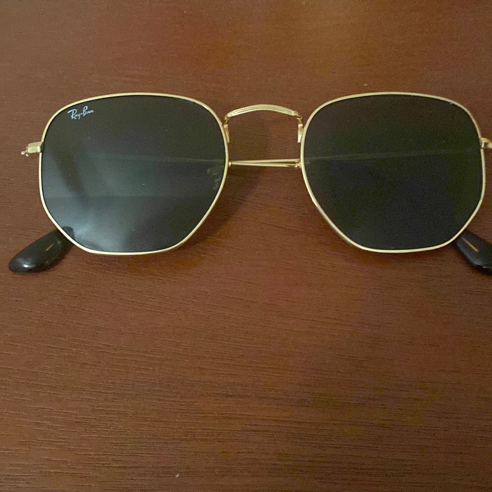 Ray Ban Hexagon with Gold Rim